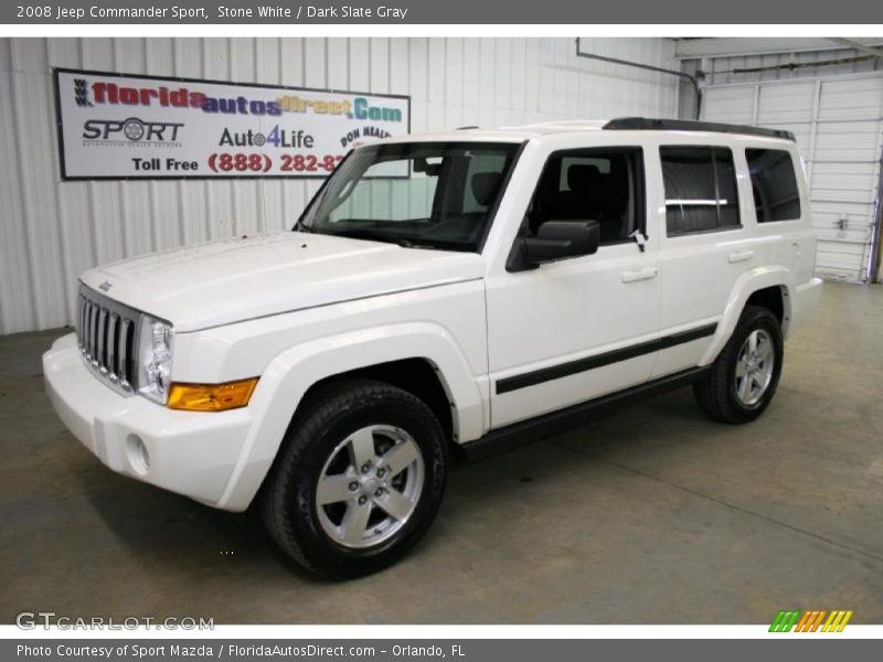 Stone White / Dark Slate Gray 2008 Jeep Commander Sport
