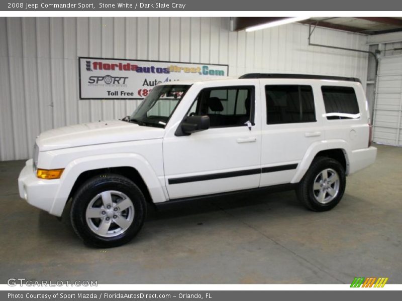 Stone White / Dark Slate Gray 2008 Jeep Commander Sport
