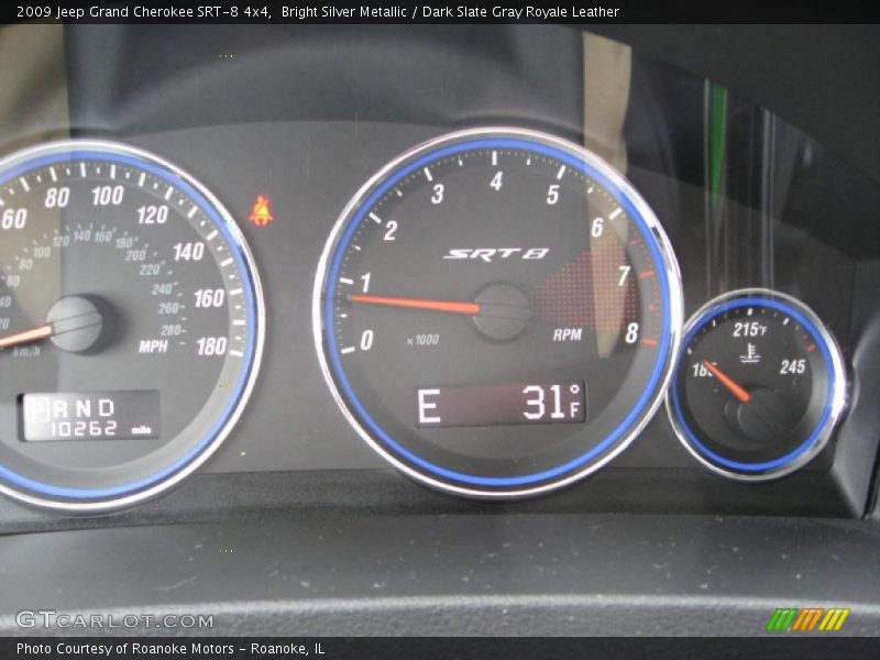Bright Silver Metallic / Dark Slate Gray Royale Leather 2009 Jeep Grand Cherokee SRT-8 4x4