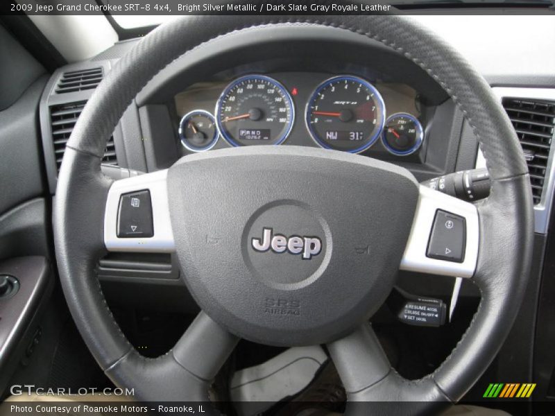 Bright Silver Metallic / Dark Slate Gray Royale Leather 2009 Jeep Grand Cherokee SRT-8 4x4
