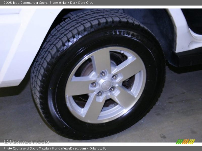 Stone White / Dark Slate Gray 2008 Jeep Commander Sport