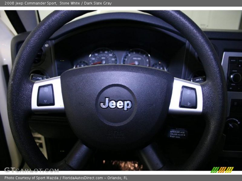 Stone White / Dark Slate Gray 2008 Jeep Commander Sport