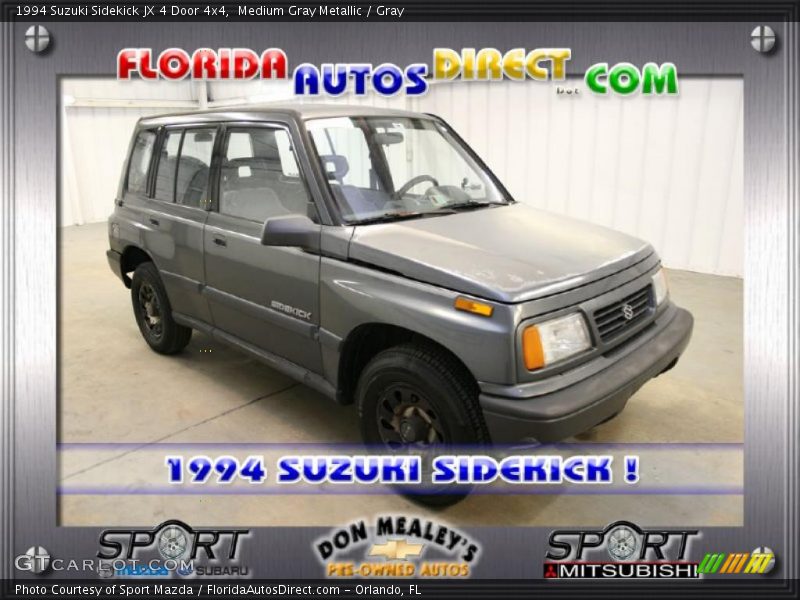 Medium Gray Metallic / Gray 1994 Suzuki Sidekick JX 4 Door 4x4