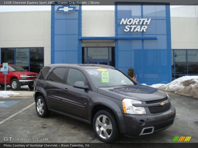 Granite Gray Metallic / Ebony 2008 Chevrolet Equinox Sport AWD