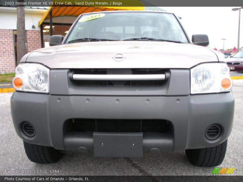 Sand Dune Metallic / Beige 2003 Nissan Frontier XE V6 Crew Cab