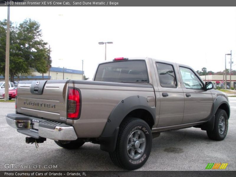 Sand Dune Metallic / Beige 2003 Nissan Frontier XE V6 Crew Cab