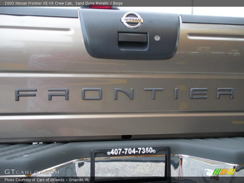 Sand Dune Metallic / Beige 2003 Nissan Frontier XE V6 Crew Cab