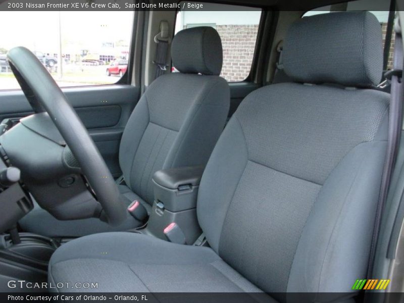 Sand Dune Metallic / Beige 2003 Nissan Frontier XE V6 Crew Cab