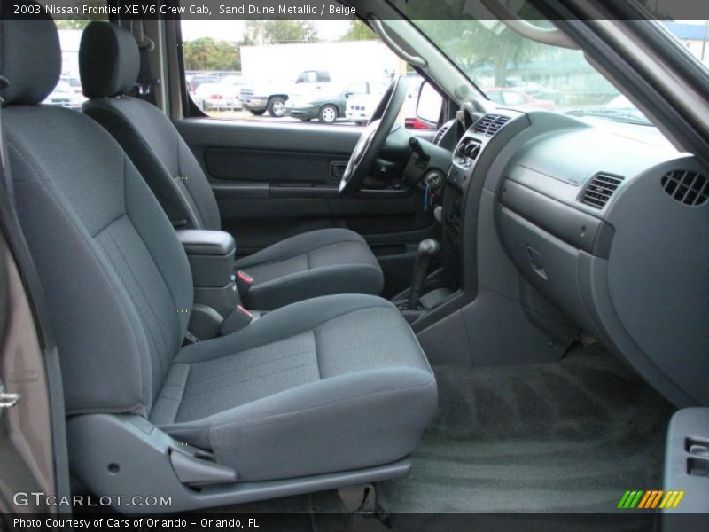 Sand Dune Metallic / Beige 2003 Nissan Frontier XE V6 Crew Cab