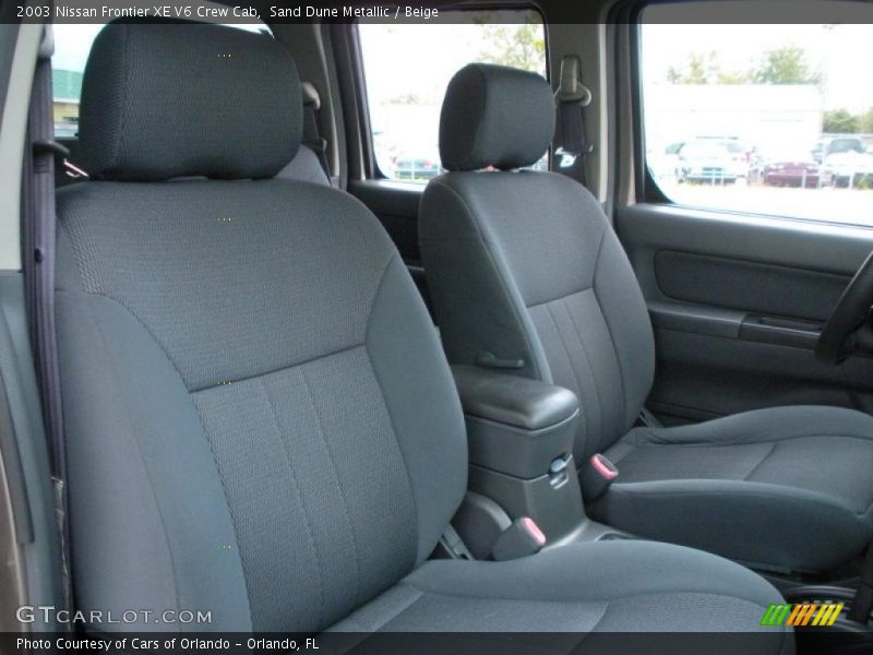 Sand Dune Metallic / Beige 2003 Nissan Frontier XE V6 Crew Cab