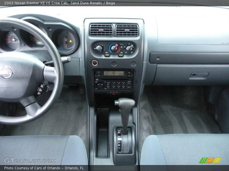 Sand Dune Metallic / Beige 2003 Nissan Frontier XE V6 Crew Cab