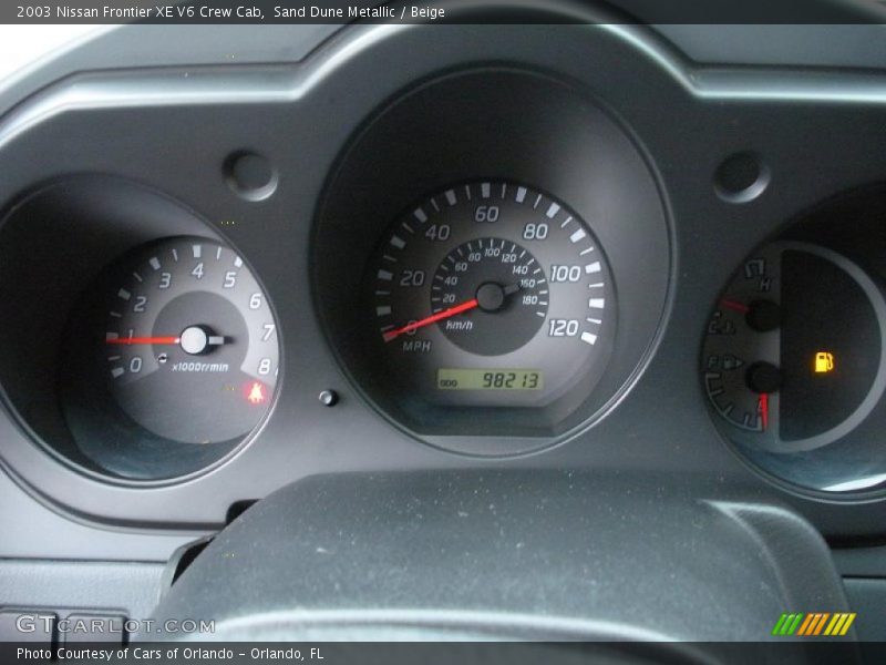 Sand Dune Metallic / Beige 2003 Nissan Frontier XE V6 Crew Cab