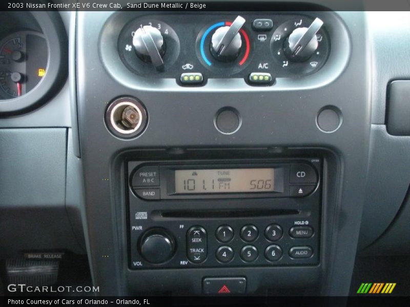 Sand Dune Metallic / Beige 2003 Nissan Frontier XE V6 Crew Cab