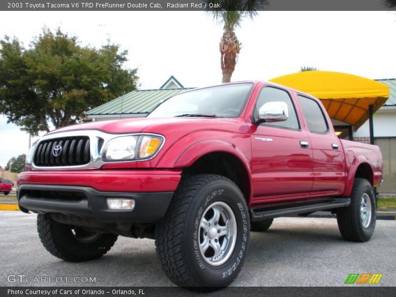 Radiant Red / Oak 2003 Toyota Tacoma V6 TRD PreRunner Double Cab