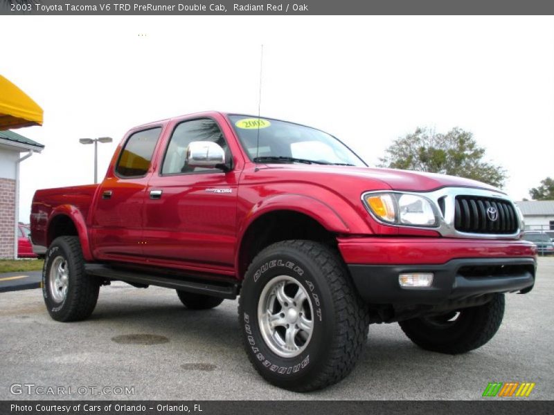 Radiant Red / Oak 2003 Toyota Tacoma V6 TRD PreRunner Double Cab