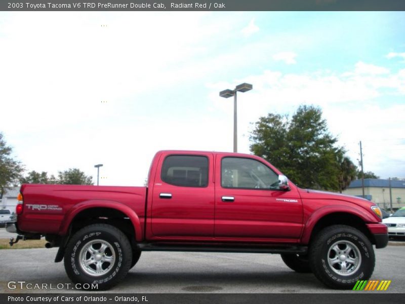 Radiant Red / Oak 2003 Toyota Tacoma V6 TRD PreRunner Double Cab