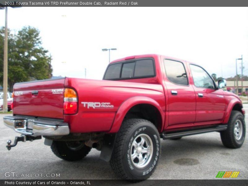 Radiant Red / Oak 2003 Toyota Tacoma V6 TRD PreRunner Double Cab