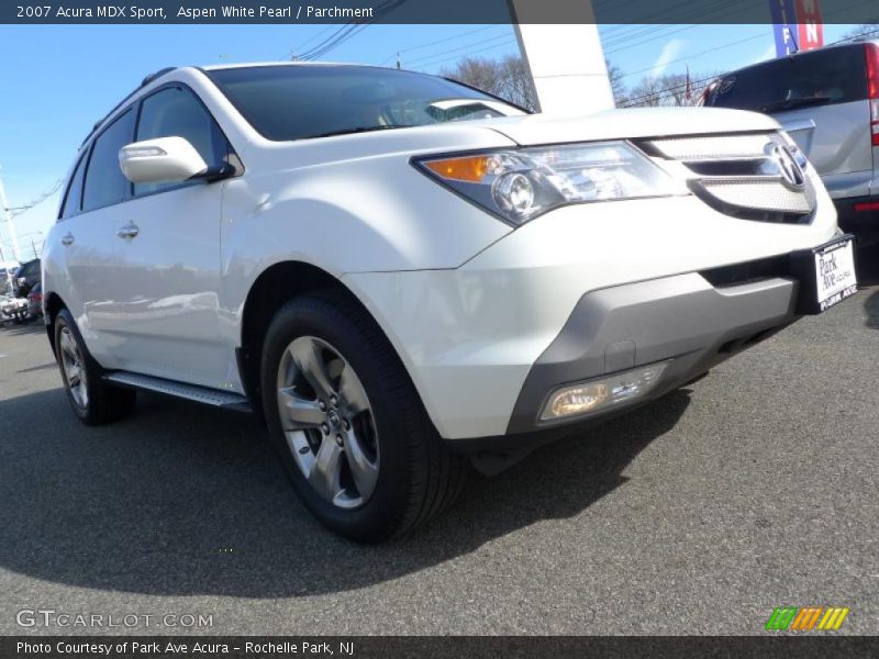Aspen White Pearl / Parchment 2007 Acura MDX Sport