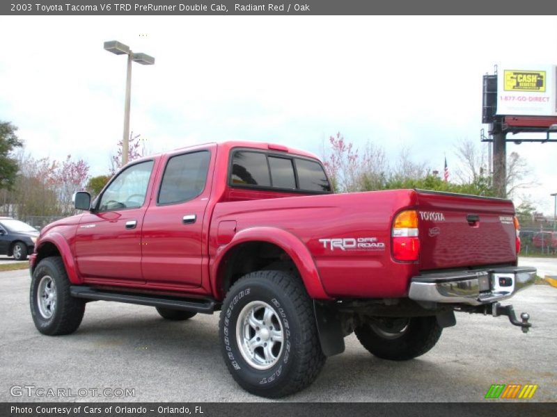 Radiant Red / Oak 2003 Toyota Tacoma V6 TRD PreRunner Double Cab