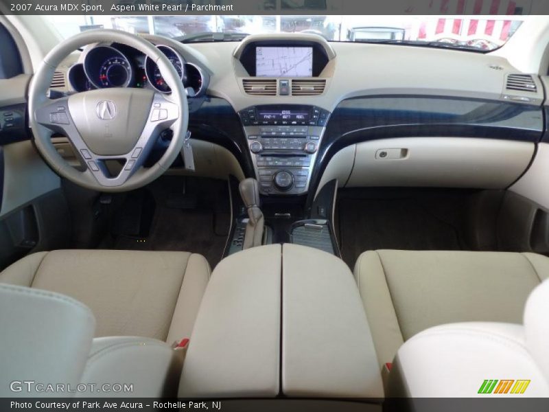 Aspen White Pearl / Parchment 2007 Acura MDX Sport