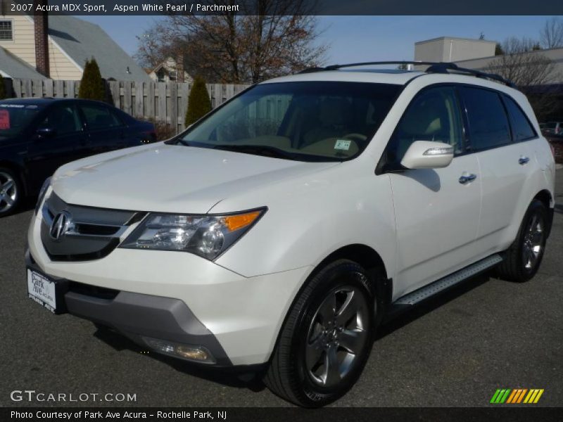 Aspen White Pearl / Parchment 2007 Acura MDX Sport