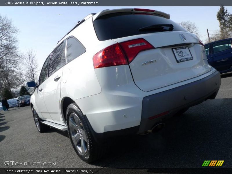 Aspen White Pearl / Parchment 2007 Acura MDX Sport