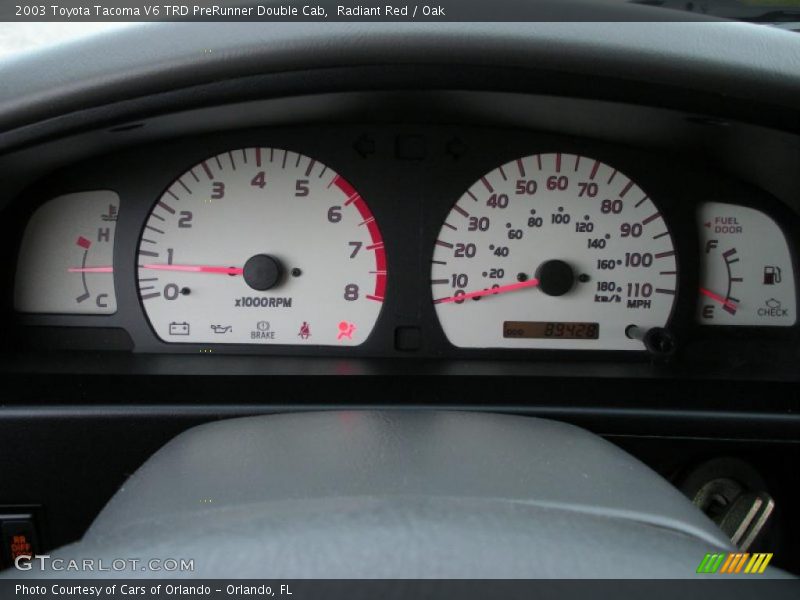 Radiant Red / Oak 2003 Toyota Tacoma V6 TRD PreRunner Double Cab