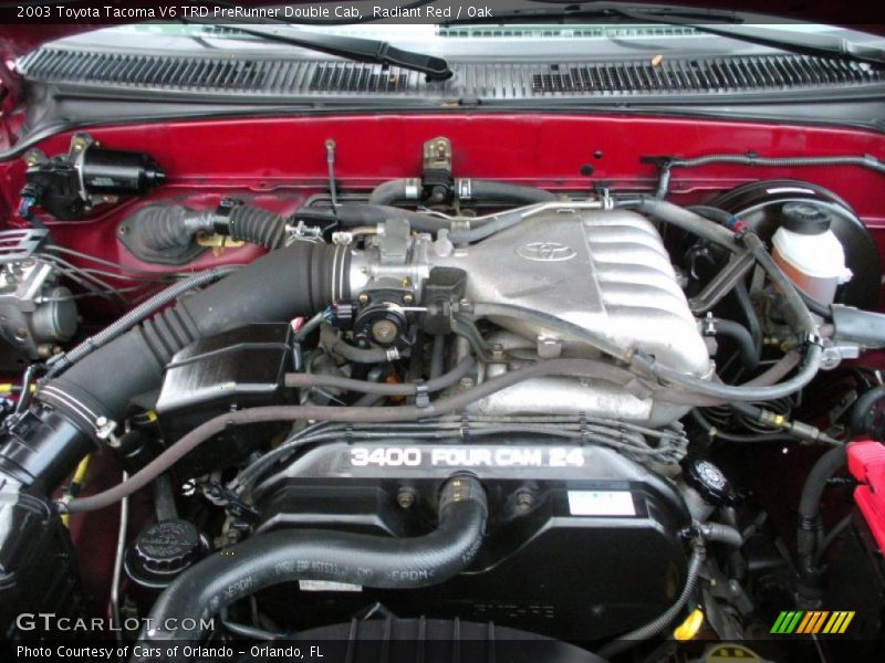 Radiant Red / Oak 2003 Toyota Tacoma V6 TRD PreRunner Double Cab