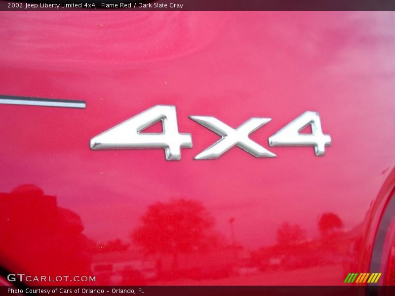 Flame Red / Dark Slate Gray 2002 Jeep Liberty Limited 4x4