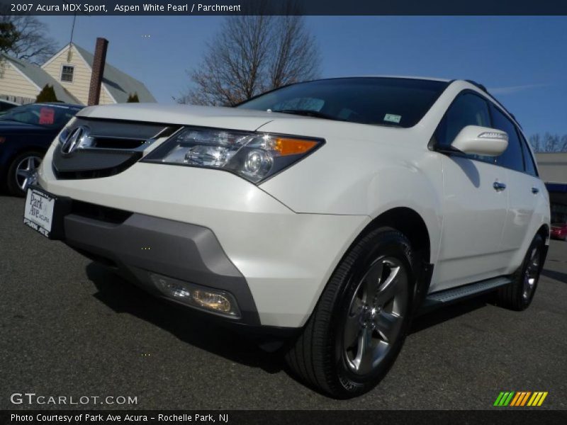Aspen White Pearl / Parchment 2007 Acura MDX Sport