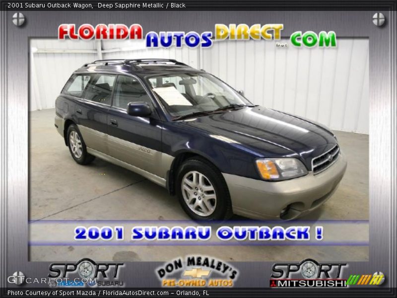 Deep Sapphire Metallic / Black 2001 Subaru Outback Wagon