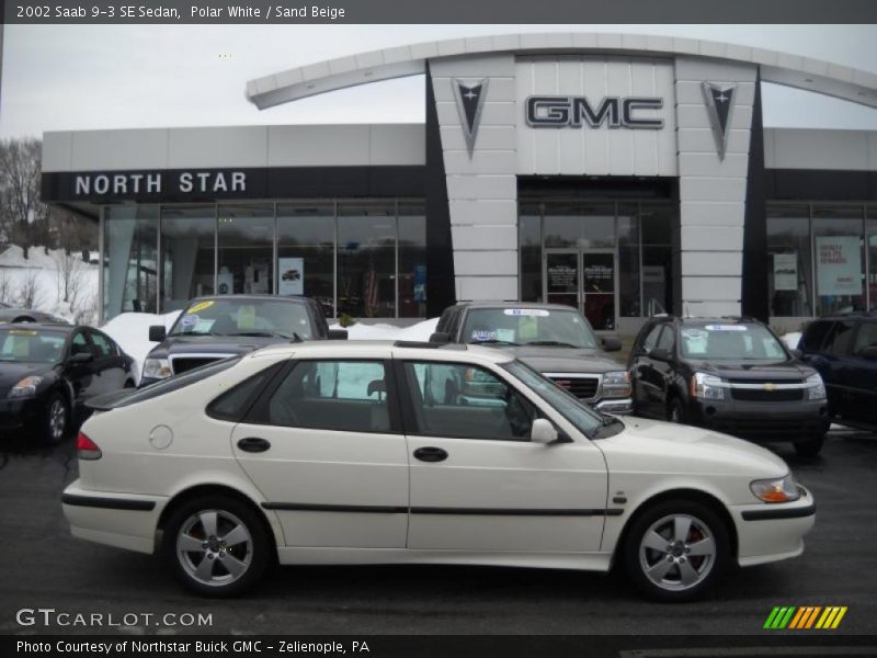 Polar White / Sand Beige 2002 Saab 9-3 SE Sedan