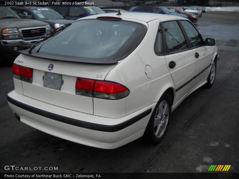 Polar White / Sand Beige 2002 Saab 9-3 SE Sedan
