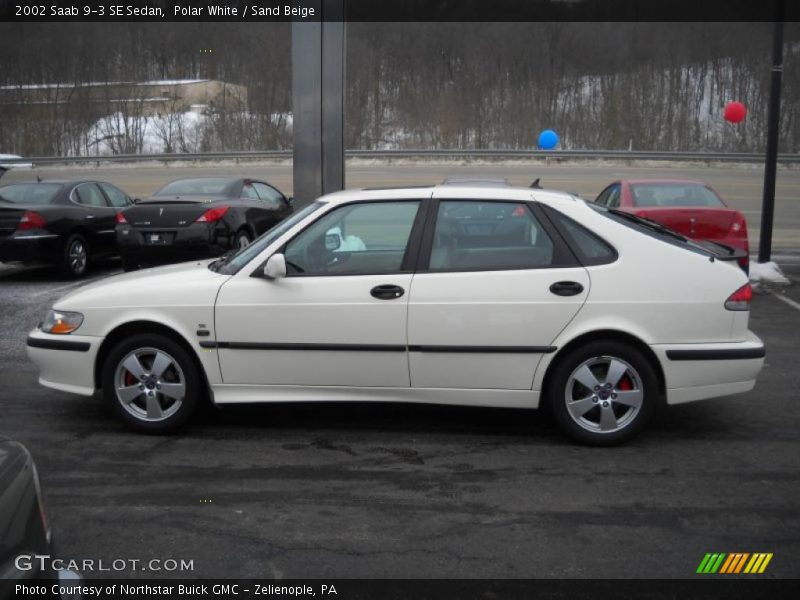 Polar White / Sand Beige 2002 Saab 9-3 SE Sedan
