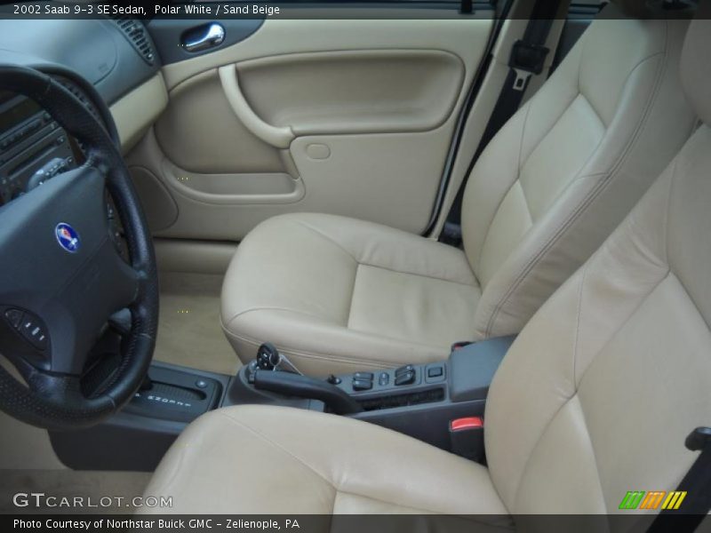 Polar White / Sand Beige 2002 Saab 9-3 SE Sedan