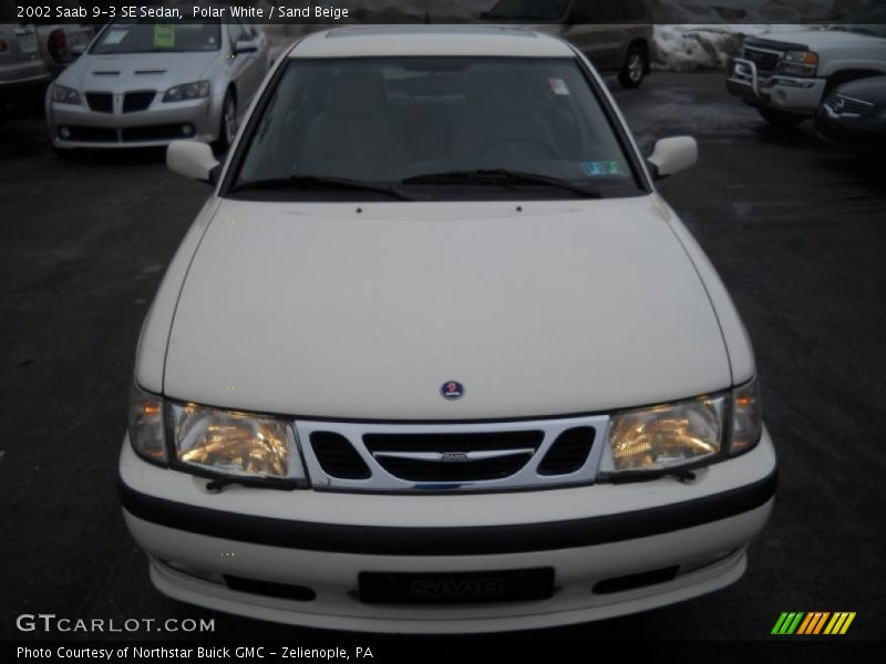Polar White / Sand Beige 2002 Saab 9-3 SE Sedan