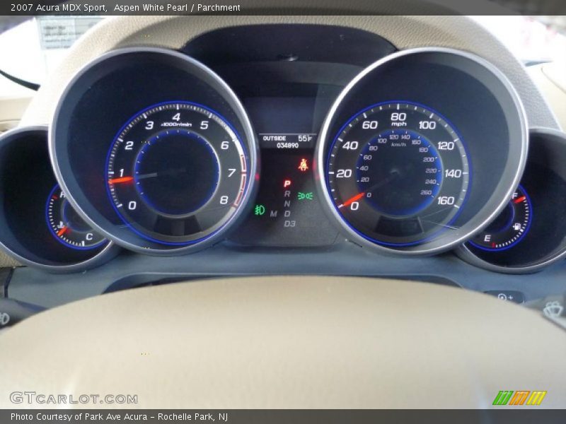Aspen White Pearl / Parchment 2007 Acura MDX Sport