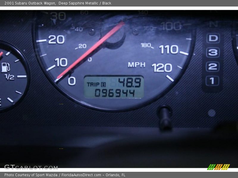 Deep Sapphire Metallic / Black 2001 Subaru Outback Wagon