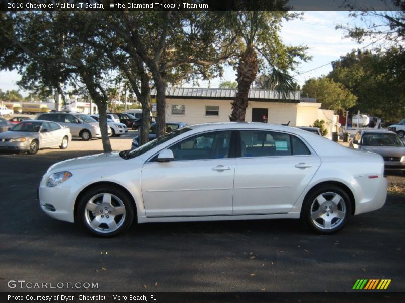 White Diamond Tricoat / Titanium 2010 Chevrolet Malibu LT Sedan