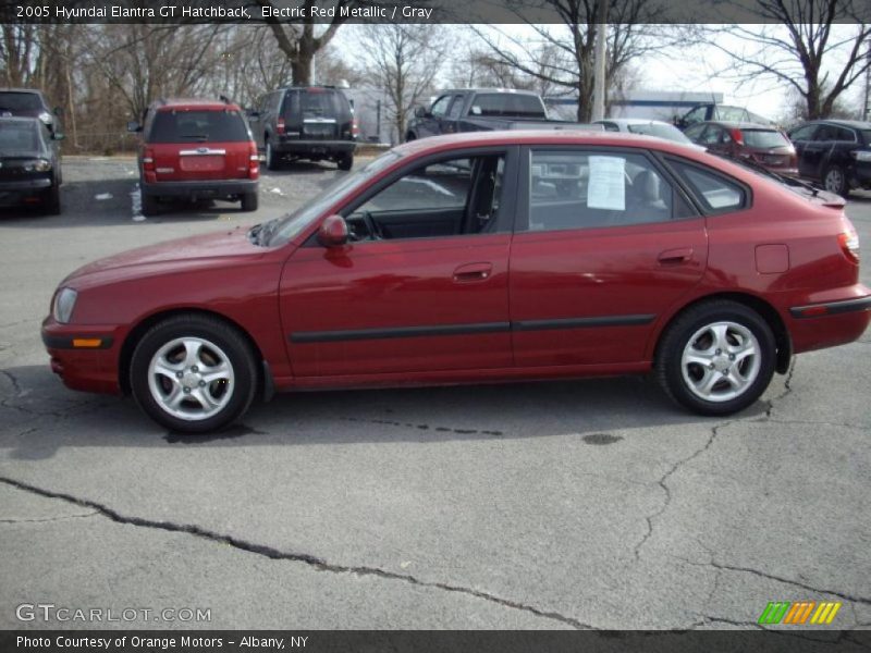 Electric Red Metallic / Gray 2005 Hyundai Elantra GT Hatchback