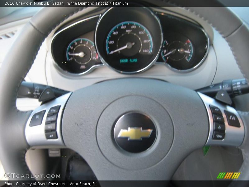 White Diamond Tricoat / Titanium 2010 Chevrolet Malibu LT Sedan
