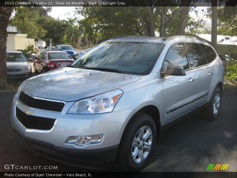 Silver Ice Metallic / Dark Gray/Light Gray 2010 Chevrolet Traverse LS