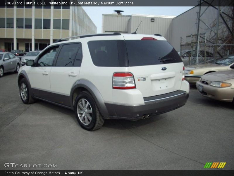 White Sand Tri-Coat Metallic / Medium Light Stone 2009 Ford Taurus X SEL