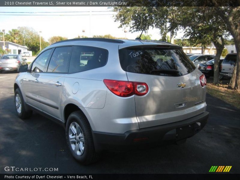 Silver Ice Metallic / Dark Gray/Light Gray 2010 Chevrolet Traverse LS
