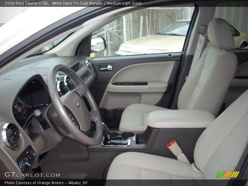 White Sand Tri-Coat Metallic / Medium Light Stone 2009 Ford Taurus X SEL