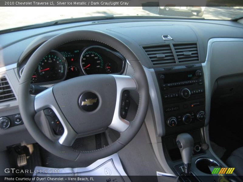 Silver Ice Metallic / Dark Gray/Light Gray 2010 Chevrolet Traverse LS