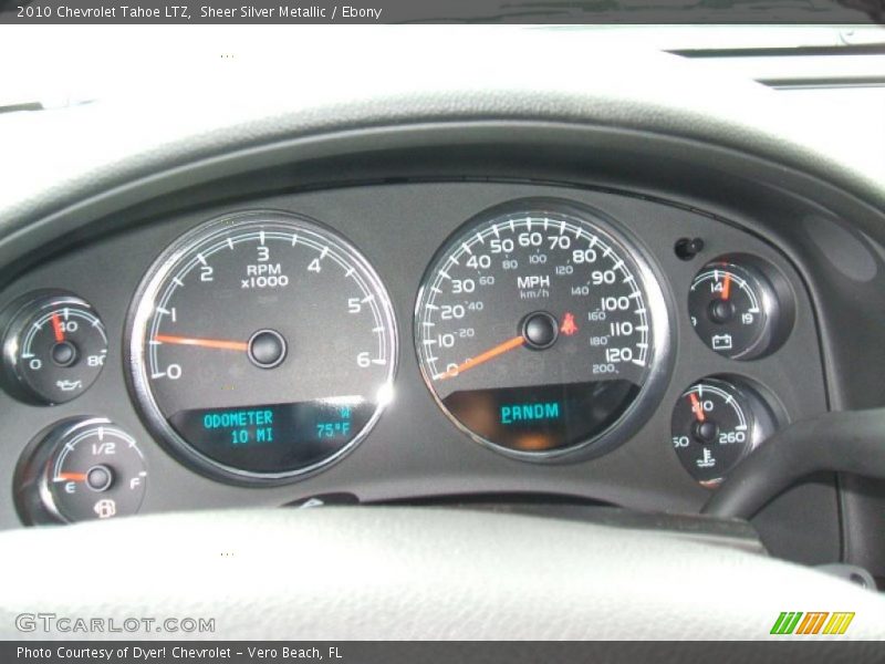 Sheer Silver Metallic / Ebony 2010 Chevrolet Tahoe LTZ