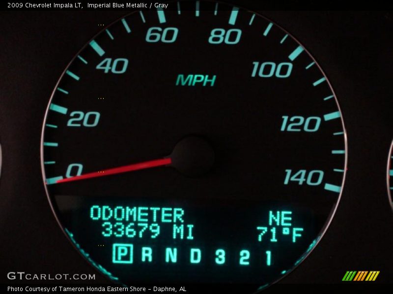 Imperial Blue Metallic / Gray 2009 Chevrolet Impala LT