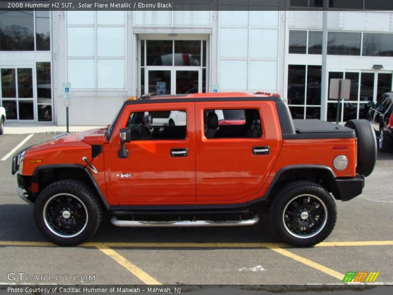 Solar Flare Metallic / Ebony Black 2008 Hummer H2 SUT