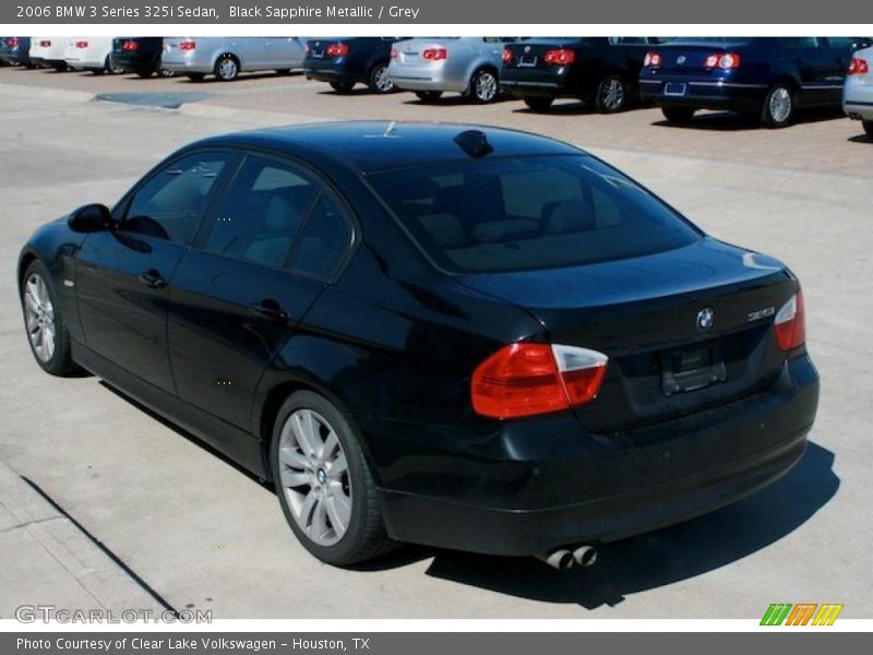 Black Sapphire Metallic / Grey 2006 BMW 3 Series 325i Sedan